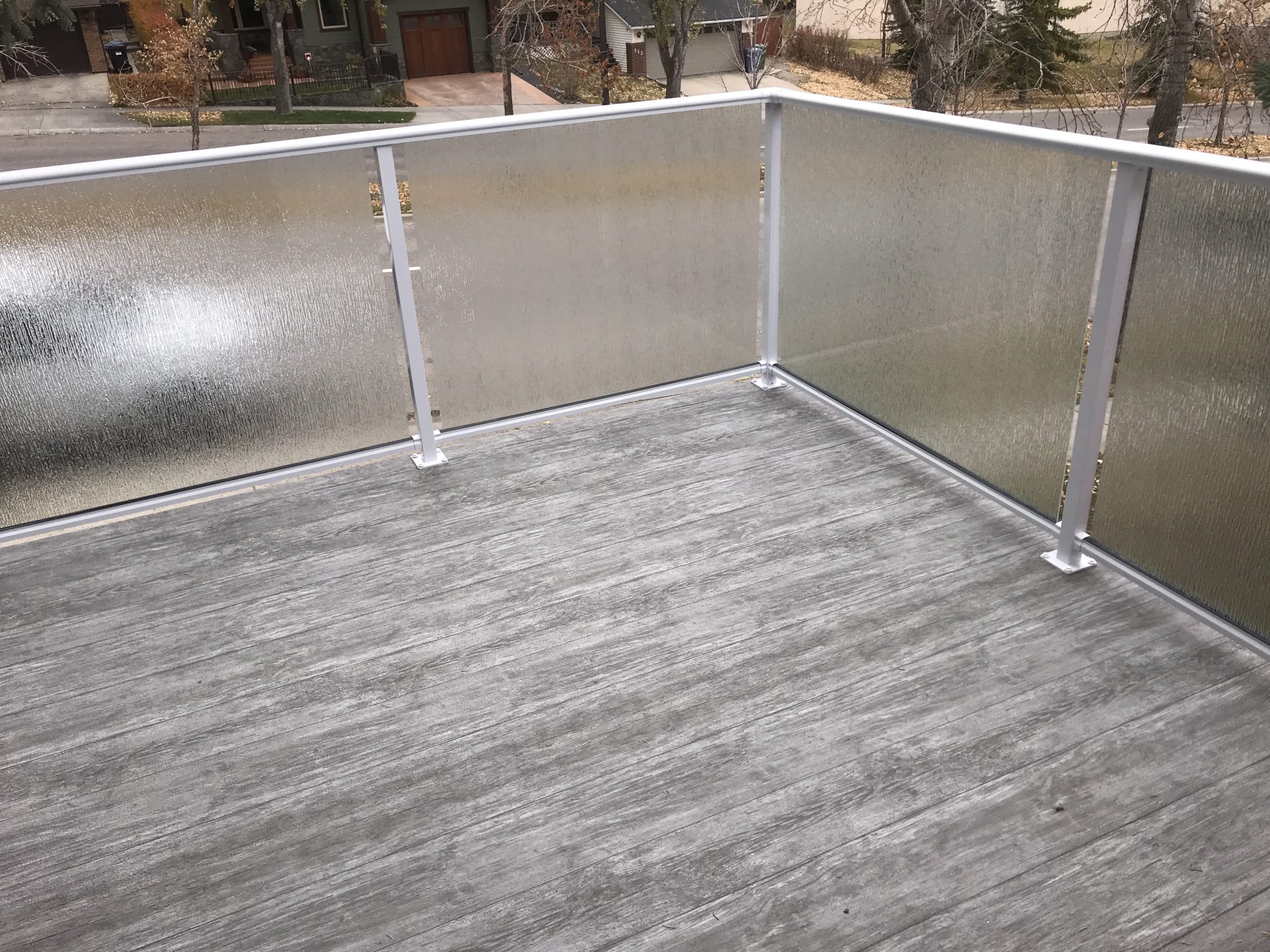 Completed vinyl deck